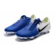 Nike Nouvelles Crampon Phantom Venom Elite FG Blanc Bleu