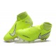 Chaussures de Foot Nike Phantom Vision Elite FG Volt Blanc