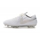 Nike Crampons Nouvelles Tiempo Legend VIII Elite FG Blanc Chrome Platine