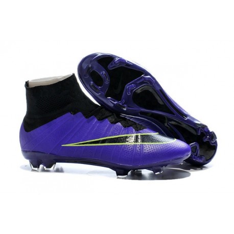 Crampon de Football Nouveaux Ronaldo Nike Mercurial Superfly FG Violet Noir