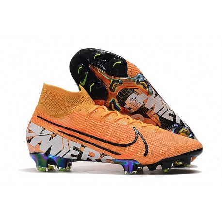 Chaussure Nike Mercurial Superfly VII Elite FG Orange Noir