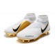 Nike Phantom Vision Elite DF FG Chaussures de Football - Blanc Or