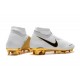 Nike Phantom Vision Elite DF FG Chaussures de Football - Blanc Or