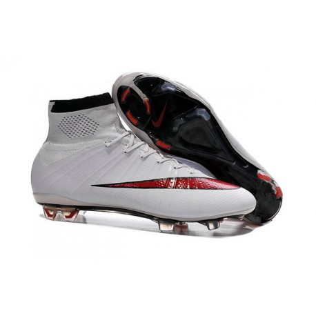 Nike Nouvel Chaussure Mercurial Superfly CR7 FG ACC Blanc Rouge