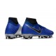 Nike Phantom Vision Elite DF FG Chaussures de Football - Bleu Noir Argent