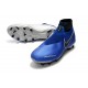 Nike Phantom Vision Elite DF FG Chaussures de Football - Bleu Noir Argent