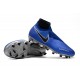 Nike Phantom Vision Elite DF FG Chaussures de Football - Bleu Noir Argent