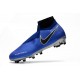 Nike Phantom Vision Elite DF FG Chaussures de Football - Bleu Noir Argent