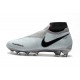 Nike Phantom Vision Elite DF FG Chaussures de Football - Gris Rouge