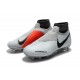 Nike Phantom Vision Elite DF FG Chaussures de Football - Gris Rouge