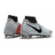 Nike Phantom Vision Elite DF FG Chaussures de Football - Gris Rouge