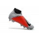 Nike Phantom Vision Elite DF FG Chaussures de Football - Gris Rouge