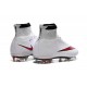 Nike Nouvel Chaussure Mercurial Superfly CR7 FG ACC Blanc Rouge