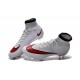 Nike Nouvel Chaussure Mercurial Superfly CR7 FG ACC Blanc Rouge