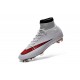 Nike Nouvel Chaussure Mercurial Superfly CR7 FG ACC Blanc Rouge