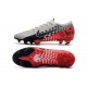 Crampons Neymar Nike Mercurial Vapor 13 Elite FG -Chromé Noir Rouge Platine