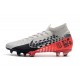 Neymar Nike Mercurial Superfly VII Elite FG Chromé Noir Rouge Platine