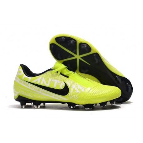 Nike Nouvelles Crampon Phantom Venom Elite FG Volt Blanc Obsidienne