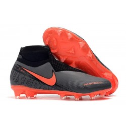 Chaussures de Foot Nike Phantom Vision Elite FG Noir Cramoisi