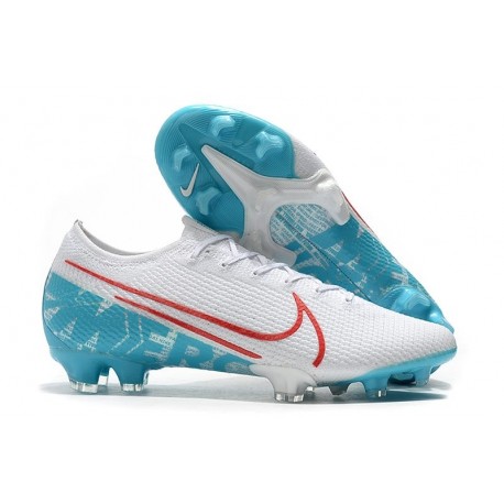 Crampons Nouveaux Nike Mercurial Vapor 13 Elite FG - Blanc Bleu