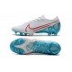 Crampons Nouveaux Nike Mercurial Vapor 13 Elite FG - Blanc Bleu