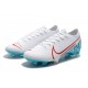 Crampons Nouveaux Nike Mercurial Vapor 13 Elite FG - Blanc Bleu