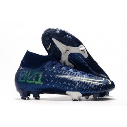 Chaussure Nike Dream Speed Mercurial Superfly VII Elite FG Bleu Blanc