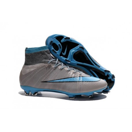 Nike Nouvel Chaussure Mercurial Superfly CR7 FG ACC Gris Bleu