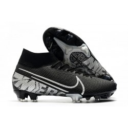 Nike Crampon Mercurial Superfly 7 Elite FG -Noir Gris Métallique