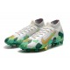 Nike Crampon Mercurial Superfly 7 Elite FG -Mbappe Gris Vert Or