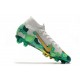 Nike Crampon Mercurial Superfly 7 Elite FG -Mbappe Gris Vert Or