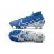 Crampon Nike Mercurial Superfly VII Elite AG-Pro Bleu Blanc