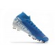 Crampon Nike Mercurial Superfly VII Elite AG-Pro Bleu Blanc