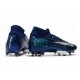 Crampon Nike Mercurial Superfly VII Elite AG-Pro Bleu Néant Volt Blanc