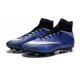 Nike Nouvel Chaussure Mercurial Superfly CR7 FG ACC Violet Blanc