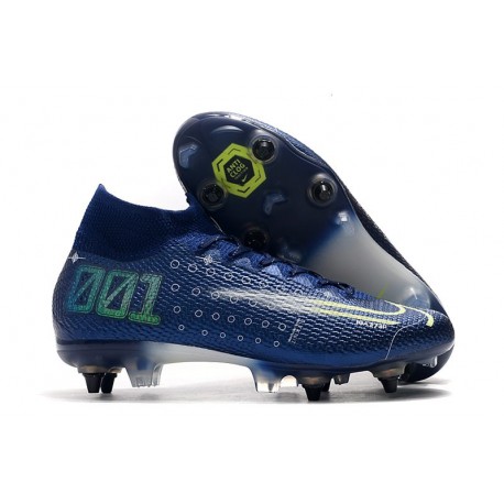 Nike Mercurial Superfly VII Elite SG-Pro AC Bleu Néant Volt Blanc