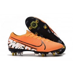 Nike Mercurial Vapor 13 Elite SG PRO AC Flyknit 360 Orange Blanc