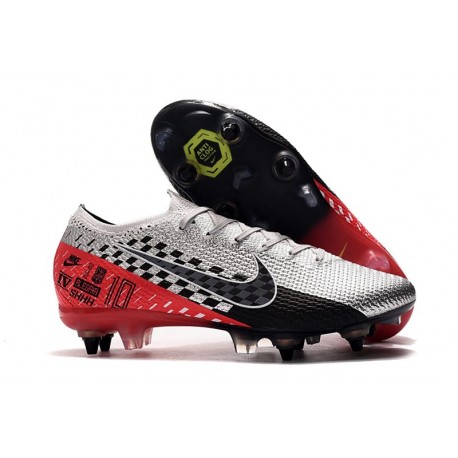 Nike Mercurial Vapor 13 Elite SG PRO AC Neymar Platine Noir Rouge