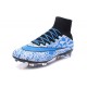 Crampon Chaussure Meilleur Nike Mercurial Superfly 4 FG Blanc Bleu