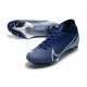 Nike Crampon Mercurial Superfly 7 Elite FG - Bleu Blanc