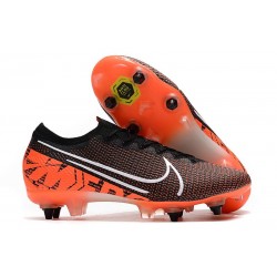 Nike Mercurial Vapor 13 Elite SG PRO AC Flyknit 360 Noir Blanc Cramoisi