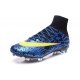 Crampon Chaussure Meilleur Nike Mercurial Superfly 4 FG Bleu Jaune