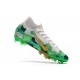 Nike Mercurial Superfly VII Elite AG-Pro Mbappe Gris Vert Or