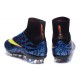 Crampon Chaussure Meilleur Nike Mercurial Superfly 4 FG Bleu Jaune