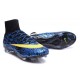 Crampon Chaussure Meilleur Nike Mercurial Superfly 4 FG Bleu Jaune