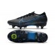 Nike Mercurial Vapor 13 Elite SG PRO AC Flyknit 360 Noir Bleu