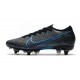 Nike Mercurial Vapor 13 Elite SG PRO AC Flyknit 360 Noir Bleu