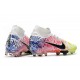 Neymar Nike Mercurial Superfly VII Elite DF FG - Blanc Noir Bleu Volt