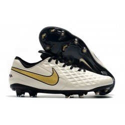 Nike Crampons Nouvelles Tiempo Legend VIII Elite FG Blanc Or