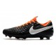 Nike Crampons Nouvelles Tiempo Legend VIII Elite FG Noir Blanc Orange